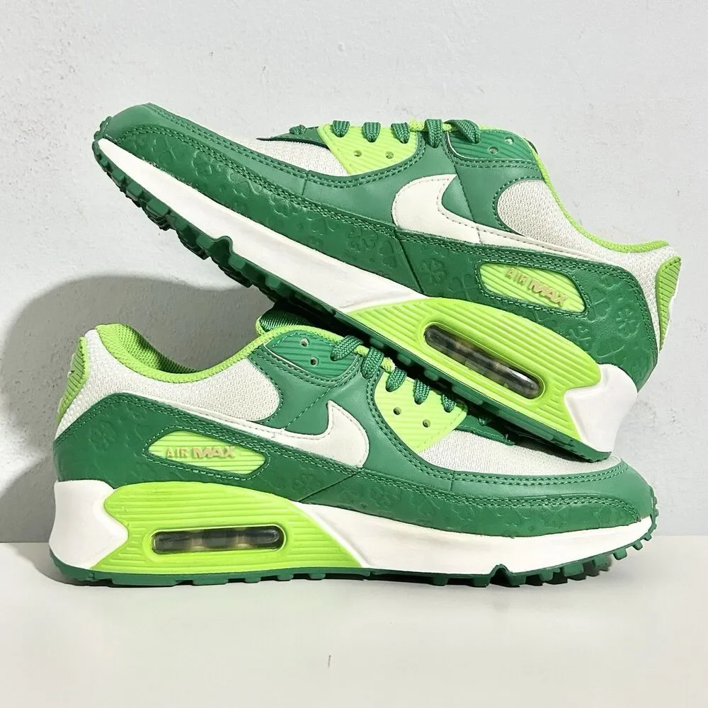 Nike Air Max 90 “St. Patrick’s Day” Men’s Size 8 Green White Lifestyle Sneakers